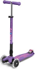 Foldable LED Kick Scooter for Kids Ages 5-12, Adjustable Children Scooter
