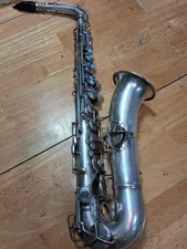 VINTAGE CONN SILVER C-Melody SAXOPHONE 1919 MODEL NUMBER 1119954 SERIAL  # 60981