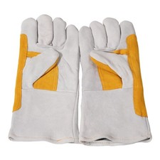 Double Layer Sheepskin Cowhide Welding Gloves for Industrial Heat Applications