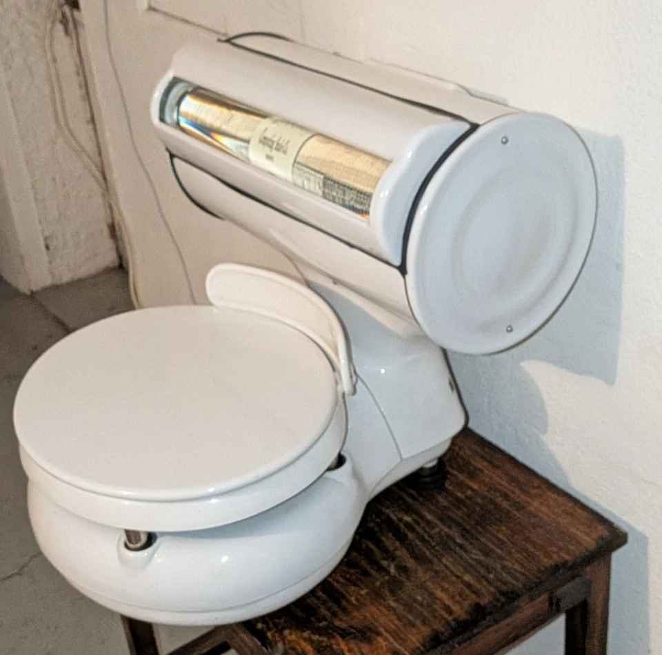 Early 1900's White Porcelain Stimpson Grocery Scale DEAD STOCK MINT $350 - Image 2 of 4