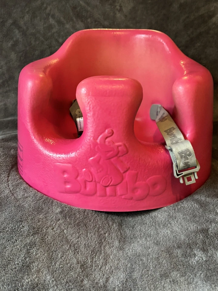 Bumbo Pink Baby Floor Seat Chair & Feeding / Activity Tray / Straps Harness - Image 2 of 4