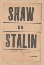 SHAW ON STALIN. 1941 1st EDITION. WW2 HOME FRONT. RUSSIA TODAY 10 PAGE PAMPHLET
