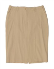 HUGO BOSS Womens Pencil Skirt UK 14 Medium W30  Beige Viscose CF14