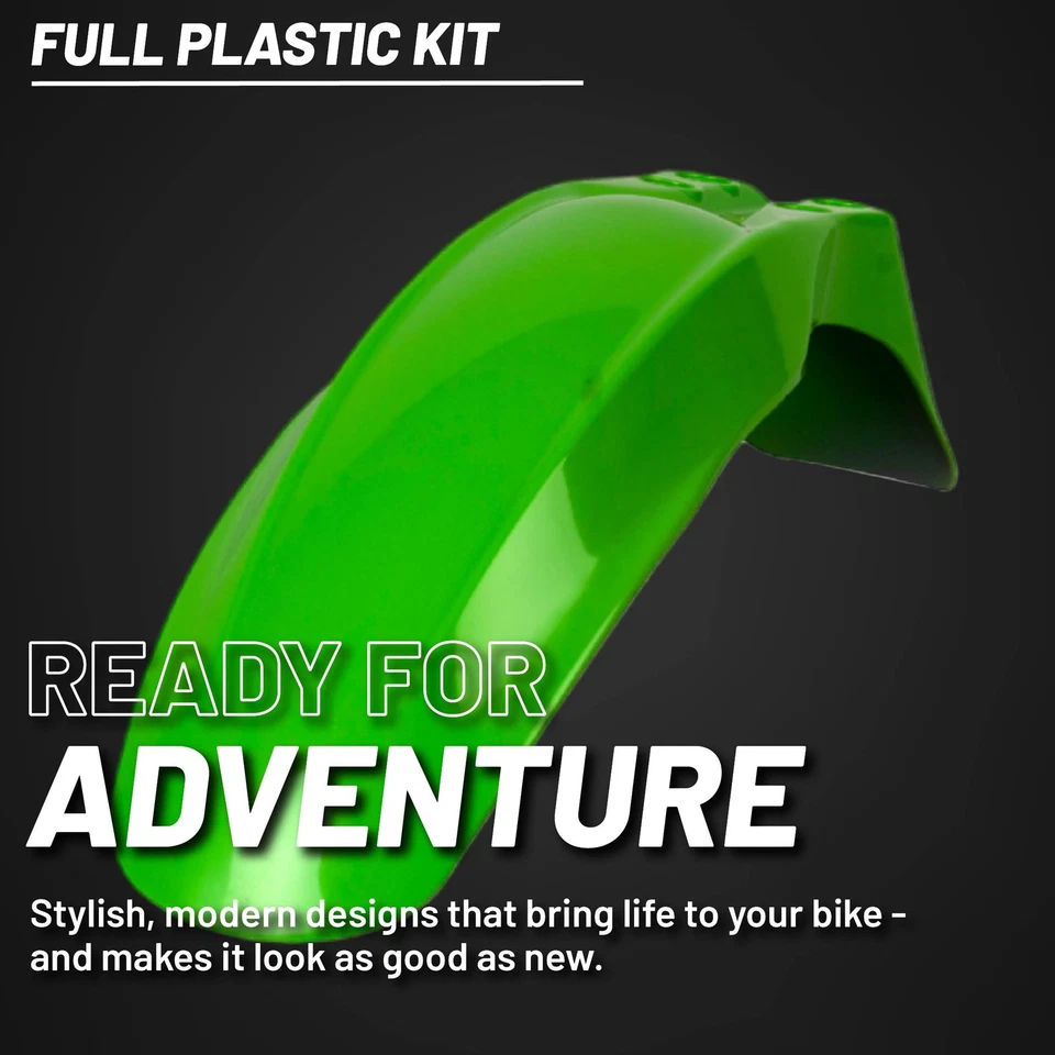 Polisport MX пластиковый набор для Kawasaki KLX 110 (2002-09) мотокросса, зеленый/белый - Изображение 4 из 4