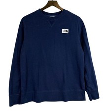 The North Face Womens Heritage Patch Crewneck Sweatshirt Blue - L