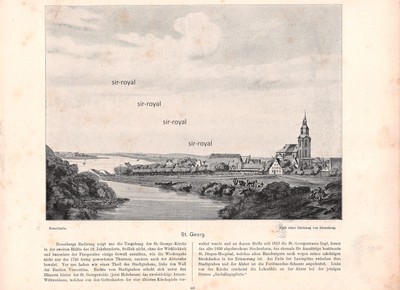 Ansicht von St. Georg - Hamburg um 1770 Anno - 1897 - Hist. Kunstdruck ~21x29cm