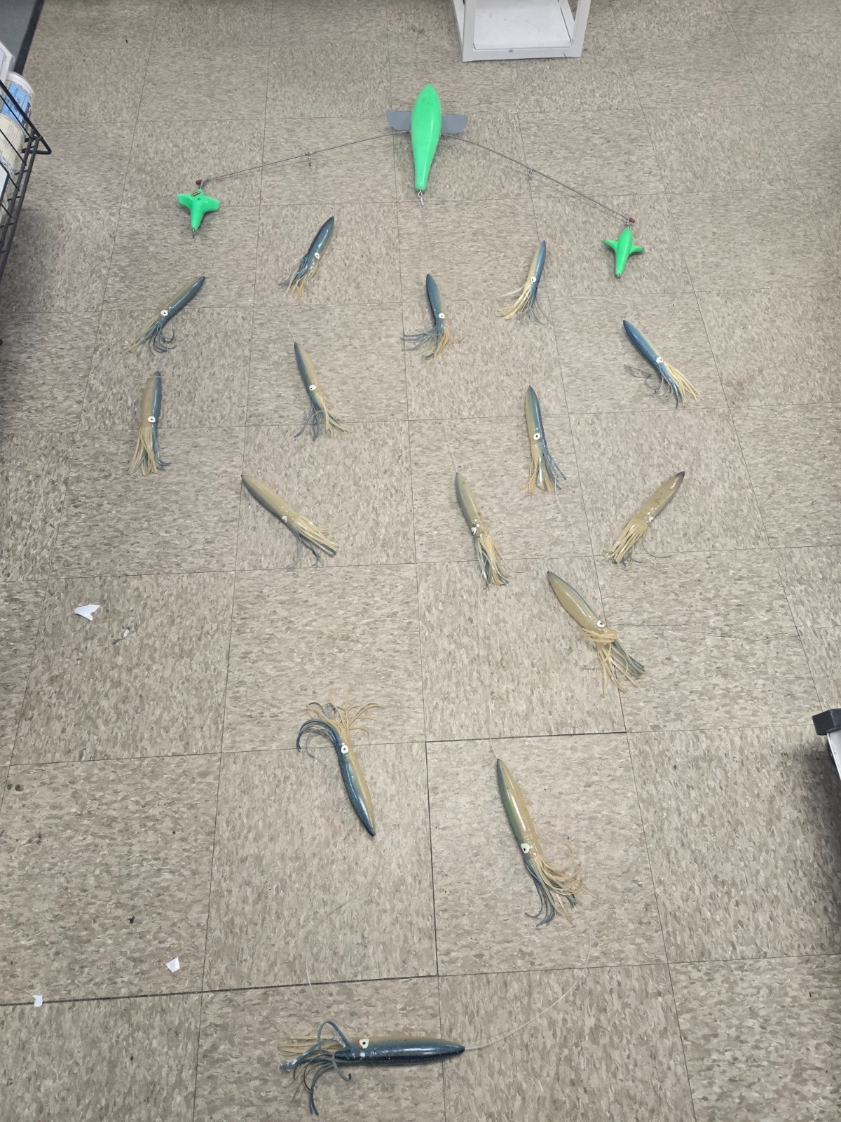 9 INCH- 15 BLUE SQUID SPREADER BAR FOR FISHING - Image 2