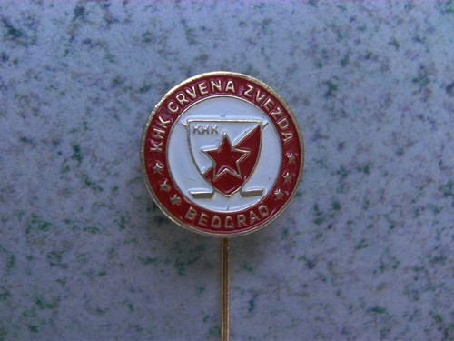Hockey club hockey su ghiaccio Crvena Zvezda - stella rossa Belgrado - distintivo spilla vintage - Foto 7 di 8