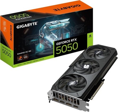 Gigabyte GeForce RTX 5050 Gaming OC 8G Grafikkarte - 8GB GDDR6, 128bit, PCI-E 5.