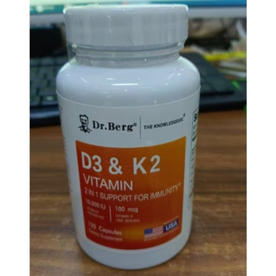 #ad #ad Dr. Berg’s Nutritionals 100mg Vitamin D3 amp; K2 Supplement Support120 Capsules $16.86