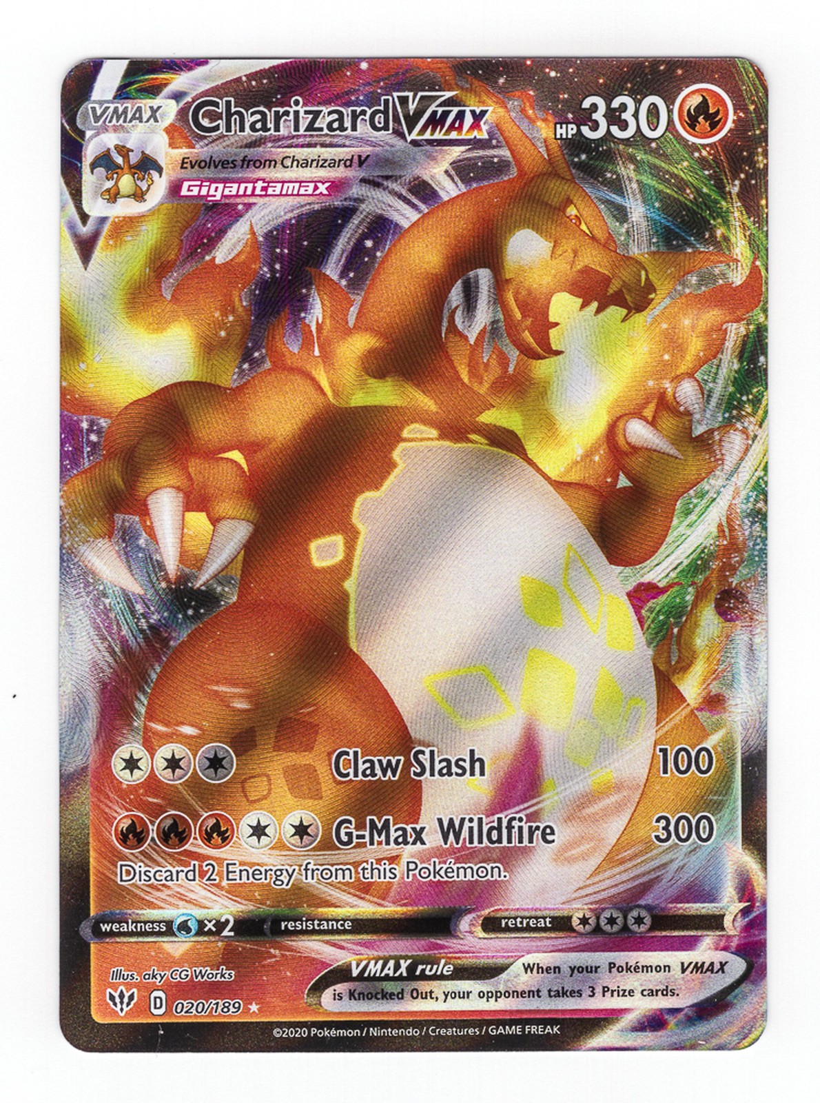 Charizard VMAX 020/189 - SWSH03: Darkness Ablaze - Pokemon