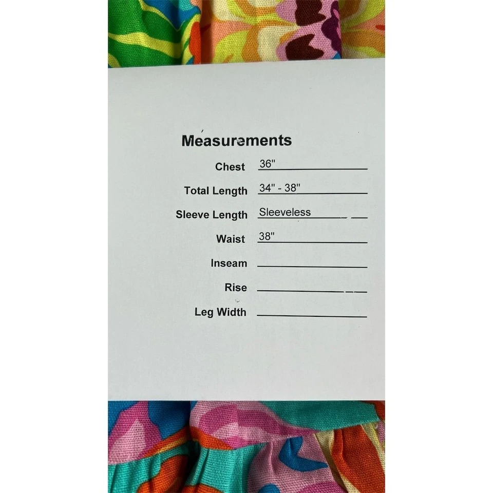 Vestido Halter Dillards GB Niña Niñas Floral Alto-Bajo Multicolor XL Lino NUEVO Foto 2 de 4