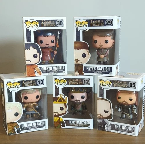 Funko Pop! Game of Thrones Oberyn #30 Petyr #29 Brienne #13 Renly #12 Hound #05