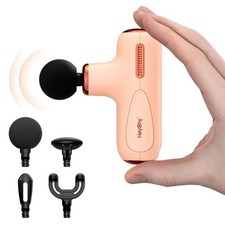Super Mini Massage Gun Deep Tissue Portable Muscle Massager, Cream 4 Heads ...