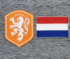 NETHERLANDS SOCCER FOOTBALL  EMBROIDERED IRON-ON PATCH SET - FREE SHIPPING