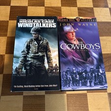 The Cowboys VHS 1972, 1997 release along with Windtalkers Nicolas Cage Lot of 2