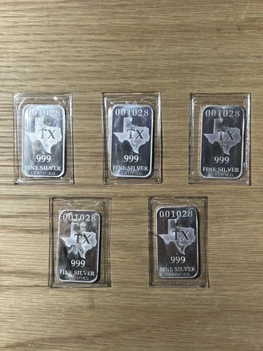 5 1/2 oz Texas State Silver Bars – Federated Mint – .999 Fine Silver (CGH047377)