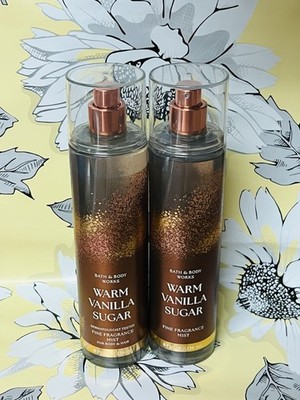 QTY 2 - Bath & Body Works WARM VANILLA SUGAR Fine Fragrance Body Mist Spray 8Oz