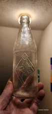 Vintage 1968 RC Cola Royal Crown 10oz Embossed Soda Bottle. Perfect Condition.