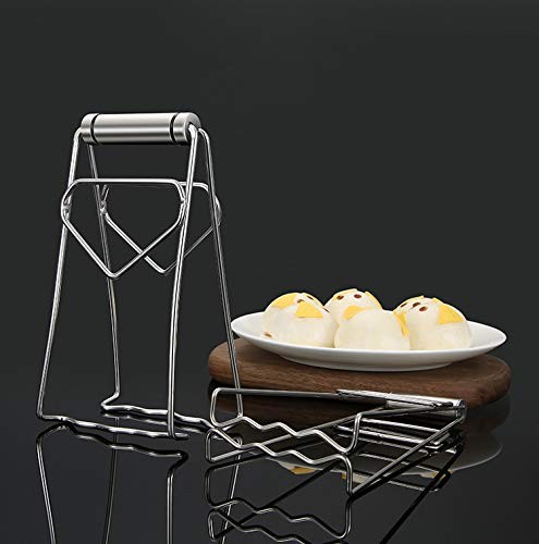 304 Stainless Steel Anti-Hot Bowl Dish Plate Gripper Clip Clamp Holder for Mo...