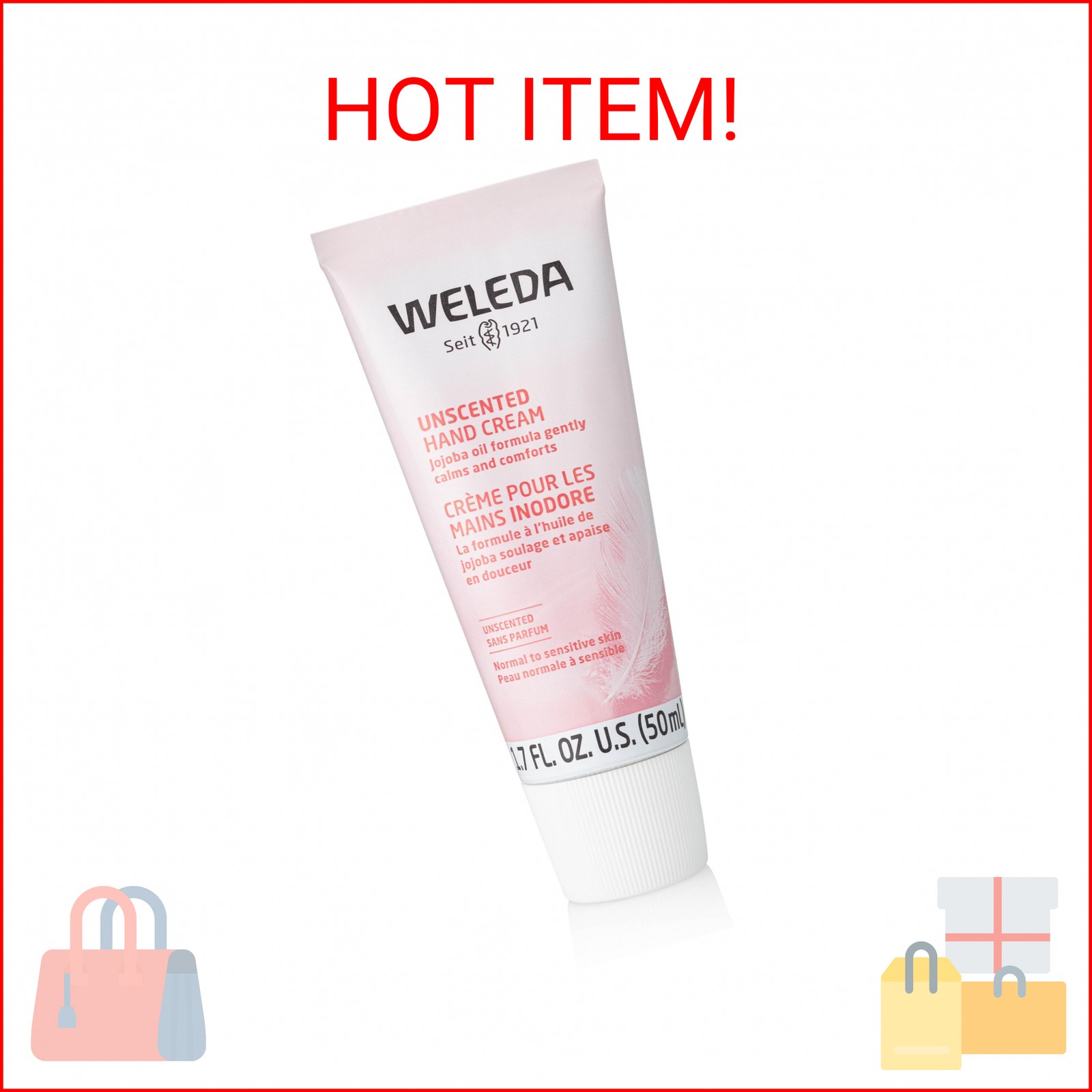 Weleda Unscented Hand Cream, 1.7 Fluid Ounce, Plant Rich Moi