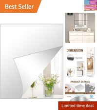 Acrylic Mirror Sheets 14'' x 12'' x 1Pcs Frameless Adhesive Mirror Tiles for ...