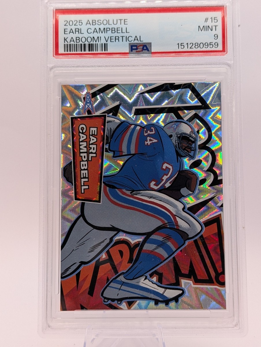 2025 Panini Absolute - Kaboom! Vertical Earl Campbell #15 for sale