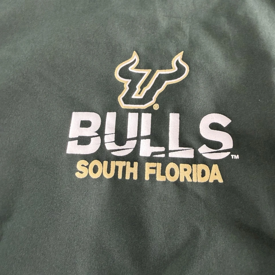 USF South Florida Bulls Champion Green Windbreaker Rain Light Jacket Men's L - Image 3 of 4