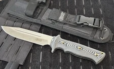 12” Fixed Blade Knife Extreme Quality Full Tang 8CR13 Micarta Scales Bug out Bag