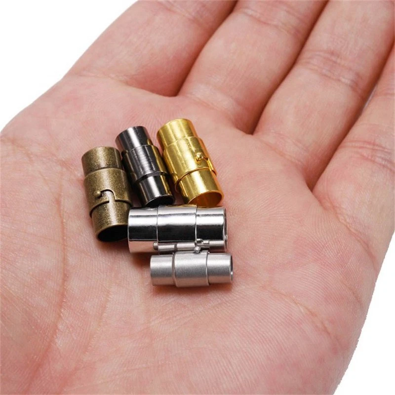 10PCS Magnetic Clasps Jewelry Bracelet Necklace Connector End Cap Leather Cord - Image 4 of 4