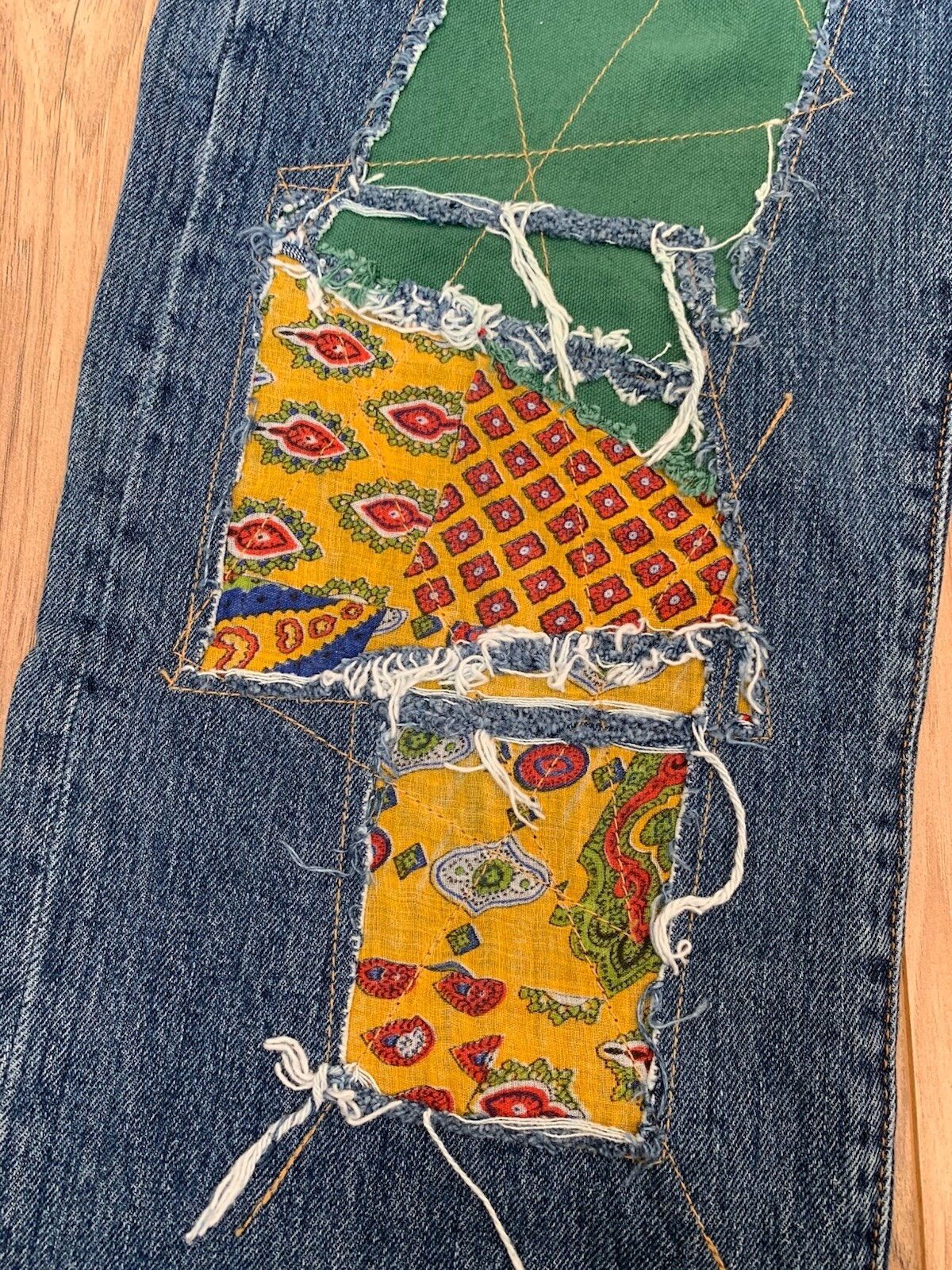 Levi’s 501 Custom Patchwork 38x34 - image 4