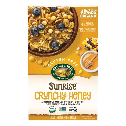 Nature s Path Organic Sunrise Crunchy Honey Cereal 10 6 oz 300 g Gluten-Free,