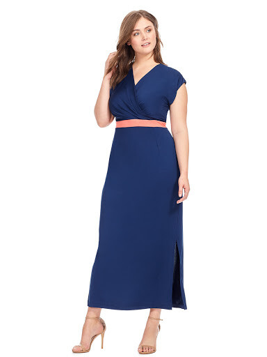 navy blue and coral dress Azazie Midi Dresses A-Line Formal Dresses Straight Navy