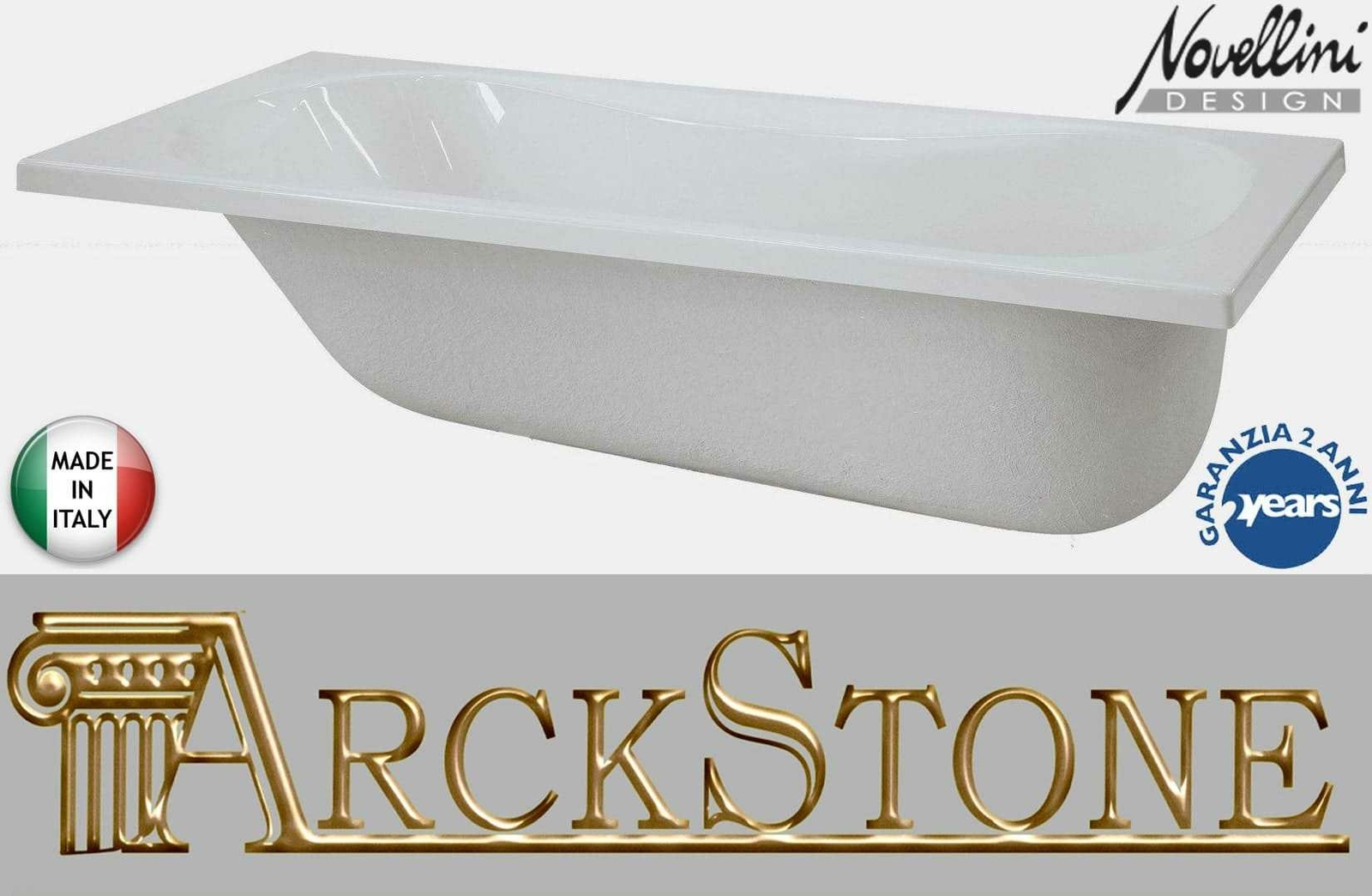 Novellini Calypso Vasca Bagno Standard Incasso 170x70cm Reversibile Rettangolare