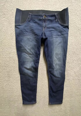 Isabel Maternity Jeans Womens 14/32R Blue Skinny Stretch Denim Pants