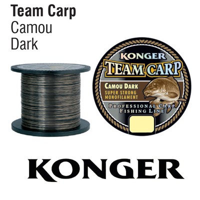 0,01 €//m 1000m karpfenschnur angel cuerda kong Team carp Camou dark grey nuevo
