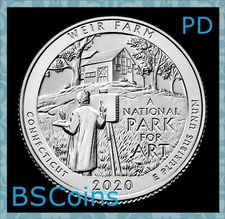 2020 PD ATB Qtrs Weir Farm Art Park, CT - BU TWO Coins - In Stock - Ship TODAY!!