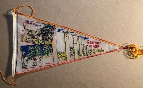 Beautiful Famagusta Cyprus Souvenir Pennant (1970s) New Old Stock - Picture 3 of 5