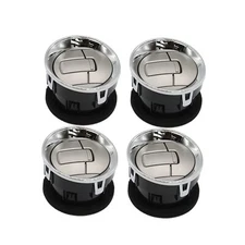 4 Pcs Front Interior Dashboard Louvre AC Heater Vent Chrome Set Compatible wi...