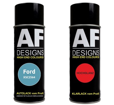 Spraydose für Ford XSC2564 Marmara Blue Metallic Basislack Klarlack Sprühdose