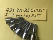 Harley 43530-35c 1 Set Of 5 Chrome Lug Bolt Set For Big Twin 45 1937-1973