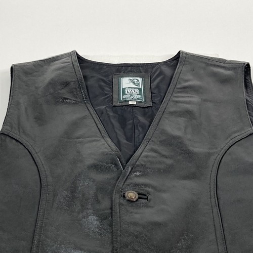 Creaciones Ivan Vintage schwarze weiche Lederweste Biker Motorrad Herren Gr. 44 - Bild 7 von 12