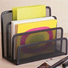 Mesh Letter Sorter Mail Document Tray Desk Office File Organiser Holder AU