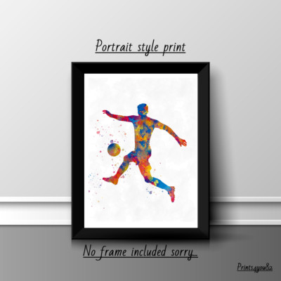 FUSSBALLSPIELER A4 DRUCK BILD POSTER WANDKUNST HEIMDEKOR UNGERAHMT GESCHENK NEU