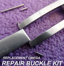 REPLACEMENT 2 X PINS TUBES CLASP BUCKLE REPAIR FIT OMEGA SEAMASTER 1579/951