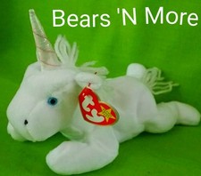 TY BEANIE BABY " MYSTIC " UNICORN RETIRED MWMT FMR.TY DLR IRR.HORN,YARN