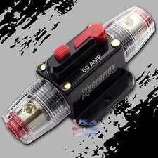Marine Grade Gold Inline 12v 60 Amp Power Circuit Breaker manual reset Audio