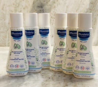 Mustela Infant No Rise Cleansing Water With Avocado:50ml/1.69USAfloz(Set Of 6)