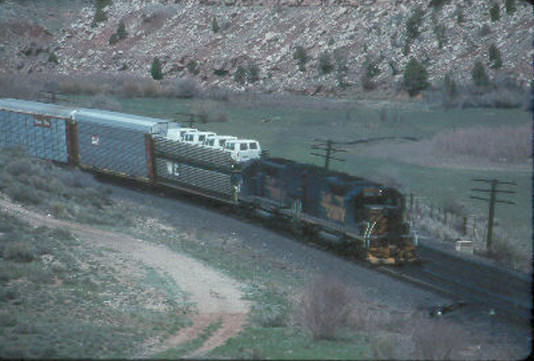 DRGW 5367 AUTORACK TRAIN 