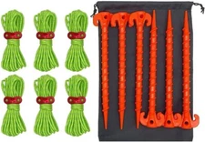 Outdoor Guy Lines Tent Cords Lightweight Camping Rope 4mm 6 Pack 16 ft Hiking
